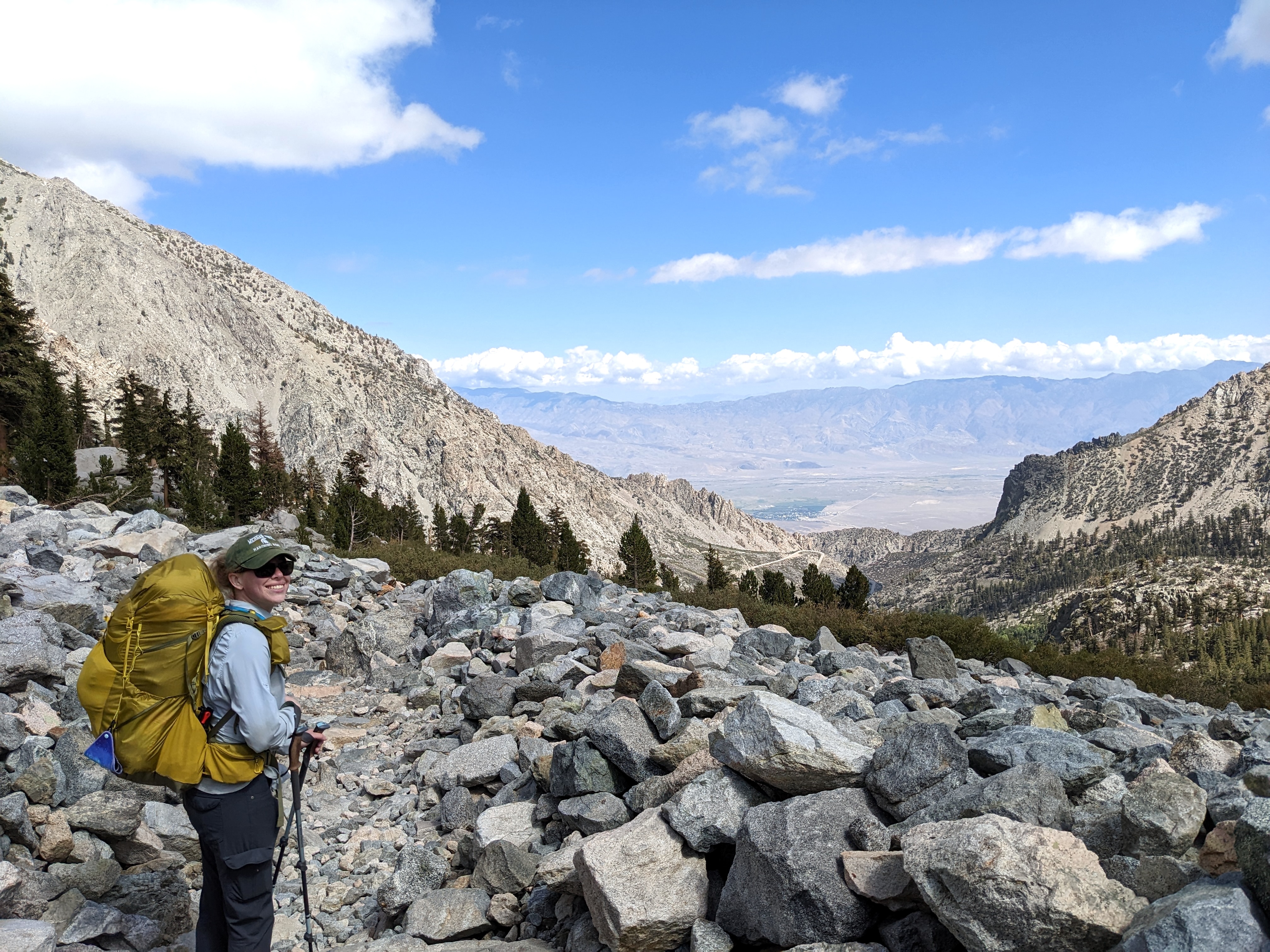 Stephanie backpacking in the Eastern Sierra Nevada